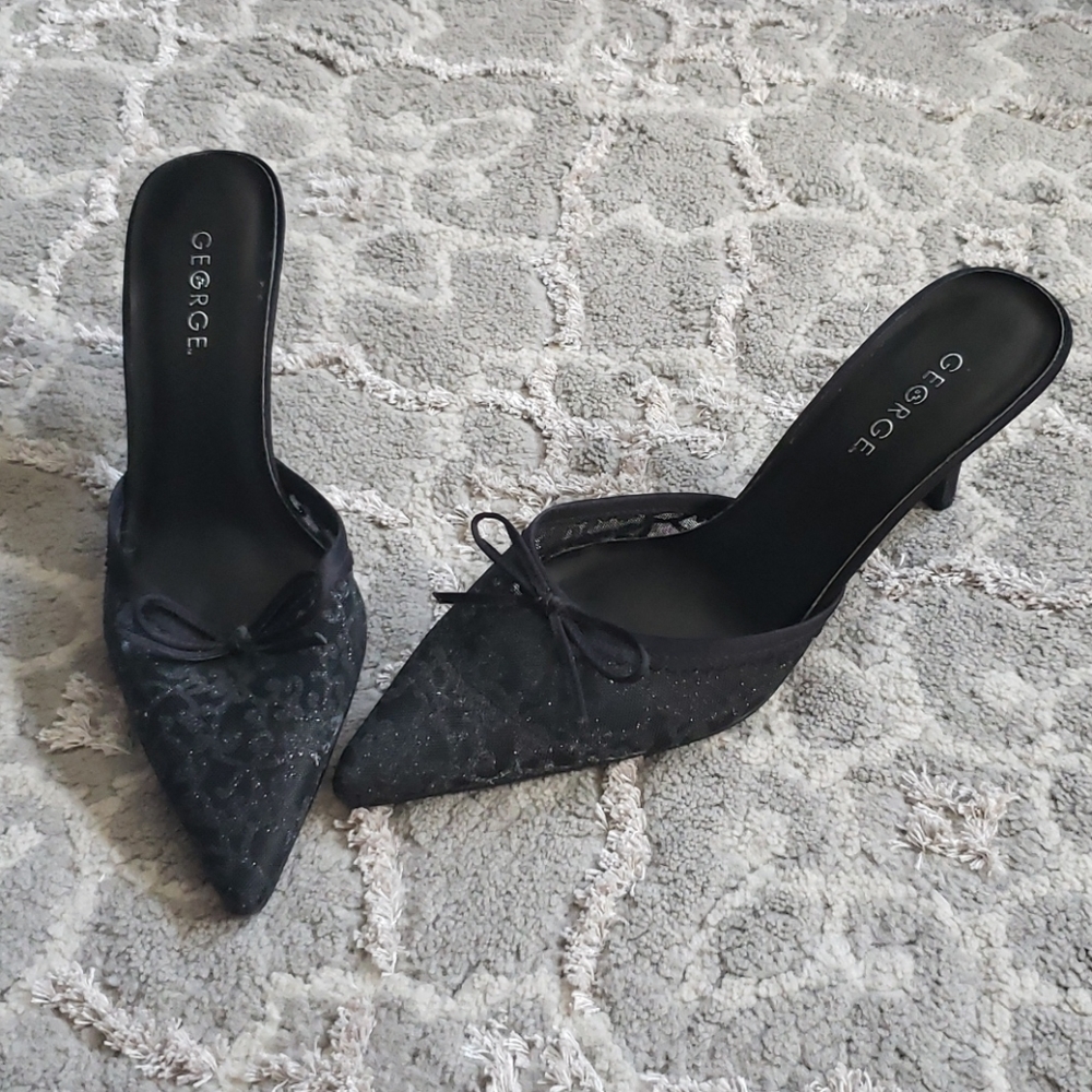 Sparkly pointed heels